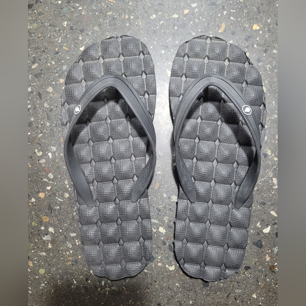 Volcom Charcoal Textured Sandals